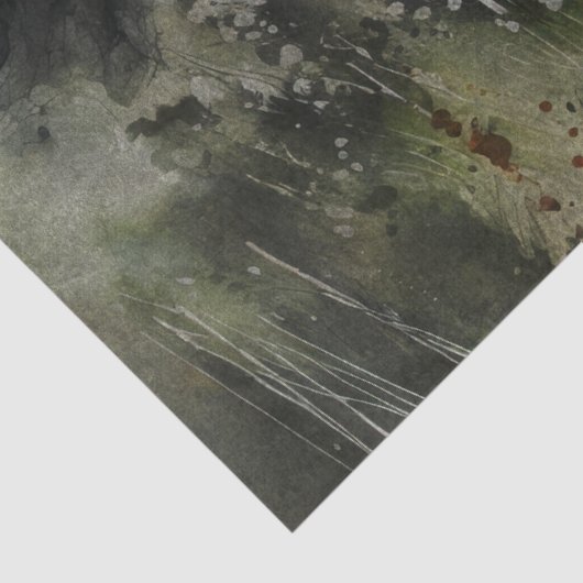 白と黒の野生の馬のデコページ 薄葉紙 (詳細)