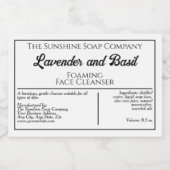 白と黒の防水化粧品ラベル – 1 フードラベル (シングルラベル)