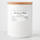 白と黒の防水化粧品ラベル – 1 フードラベル (正面)