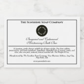 白と黒の防水石鹸の製品ラベル フードラベル (シングルラベル)