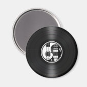 白と黒の陰陽ギターズビニールグラフィック マグネット (正面/裏面)