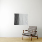 白と黒の霧の水平線 タペストリー (インサイチュ(横))