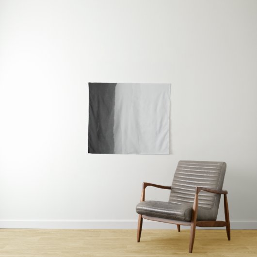 白と黒の霧の水平線 タペストリー (インサイチュ(横))