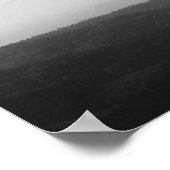 白と黒の霧の水平線 ポスター (角)
