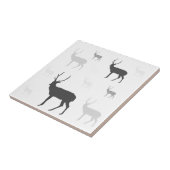 白と黒の鹿シルエット装飾用クッション タイル (側面)