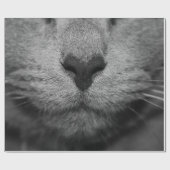 白と黒の鼻 ラッピングペーパー (フラット)