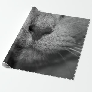 白と黒の鼻 ラッピングペーパー