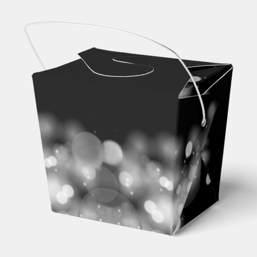 白と黒の《写真》ぼけ味テイクアウトパーティーの好意ボックス フェイバーボックス (裏面サイド)