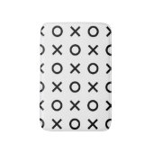 白と黒のXとOs バスマット (正面縦)
