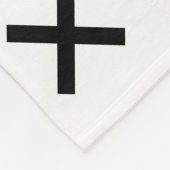 白と黒のXとOs フリースブランケット (角)