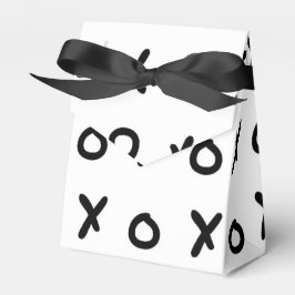 白と黒のX O XO X&Oのトレンディでかわいい フェイバーボックス