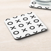 白と黒のXsとOs コースター (左側)