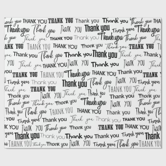 白と黒もっとも偉大の言葉をありがとう ラッピングペーパー (フラット)