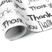 白と黒もっとも偉大の言葉をありがとう ラッピングペーパー (ロールコーナー)