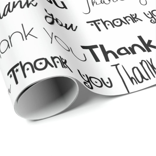 白と黒もっとも偉大の言葉をありがとう ラッピングペーパー (ロールコーナー)