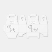 白と黒オベビーボホモダンベビーシャワー フェイバーボックス (折り畳みなし)