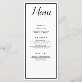 白と黒クラシックの メニュー