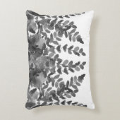 白と黒シダ アクセントクッション (正面(垂直))