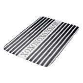 白と黒ストライプの バスマット (アングル)