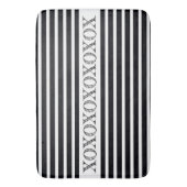 白と黒ストライプの バスマット (正面縦)