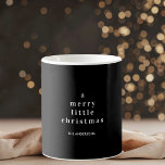 「白と黒メリーの小さなクリスマス コーヒーマグカップ<br><div class="desc">「この楽しむ小さなお気に入りのクリスマスブラックとホワイトのマグを使って、優雅なtouchを持つメリーあなたの休日の飲み物ミニマル。白と黒の美お洒落味でデザインされたこのマグカップは、控えめな休日の装飾を愛する人々に最適である。贈り物や季節ごとのコレクションに合わせて、冬の朝は居心地の良い洗練された雰囲気を味わえる。</div>