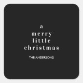 「白と黒メリーの小さなクリスマス スクエアシール (正面)