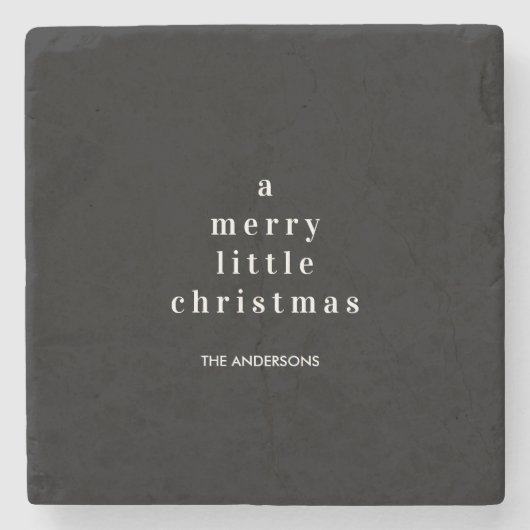 「白と黒メリーの小さなクリスマス ストーンコースター (正面)