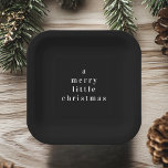 「白と黒メリーの小さなクリスマス ペーパープレート<br><div class="desc">「この小さなモダンクリスマスの黒と白の紙プレートで、あなたの休日の集まりにエレガンスのtouchを追加メリー。ミニマリストの白黒デザインを搭載したこの紙プレートは、休日のディナーからクリスマスパーティーまで、フェスティバルのイベントでお菓子を提供するのに最適だ。シックなスタイリッシュ休日のお祝いのための実用的な選択コンテンポラリーは、これらのプレートはまだトレンドのあなたのテーブルの設定を行う間に保クリーンアップ簡単を行う。</div>