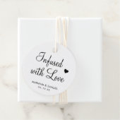 白と黒モダンの愛に満ちてい結婚る フェイバータグ (インサイチュ)