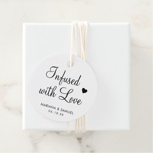 白と黒モダンの愛に満ちてい結婚る フェイバータグ (インサイチュ)