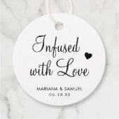 白と黒モダンの愛に満ちてい結婚る フェイバータグ (正面)