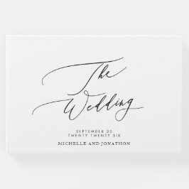 白と黒モダンの書結婚道 ゲストブック