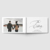 白と黒モダンの書結婚道 ゲストブック (全面)