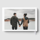 白と黒モダンの書結婚道 ゲストブック (裏面)