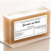 白と黒文字石鹸または化粧品瓶ラベル ラベル