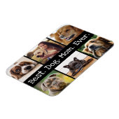 白と黒最高ののコラージュ犬のお母さん マグネット (左側)