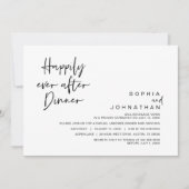 白と黒結婚の夕食後に幸せに 招待状 (正面)