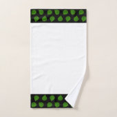 白と黒葉のバスタオルセットの玉ツリー バスタオルセット (ハンドタオル)