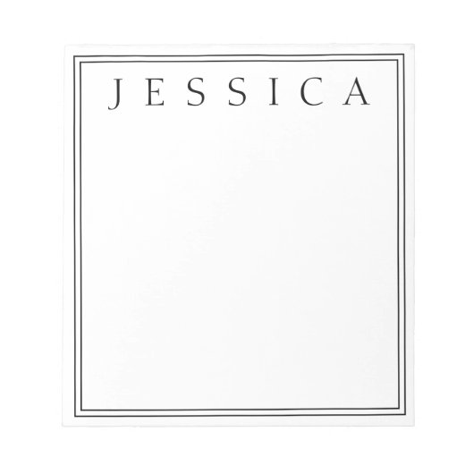 白と黒 | あなたの名前 ノートパッド (正面)