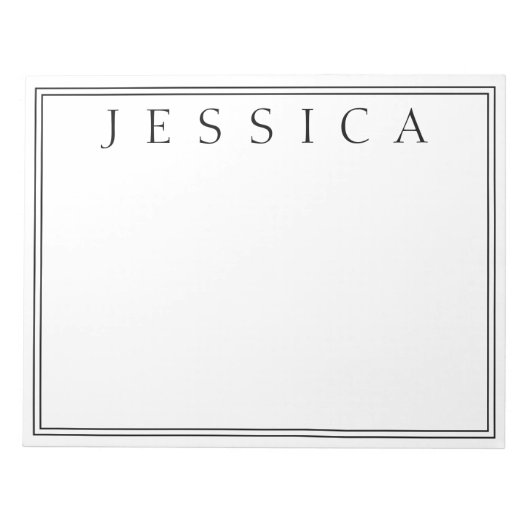 白と黒 | あなたの名前 ノートパッド (正面)