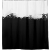 白と黒 シャワーカーテン (正面)