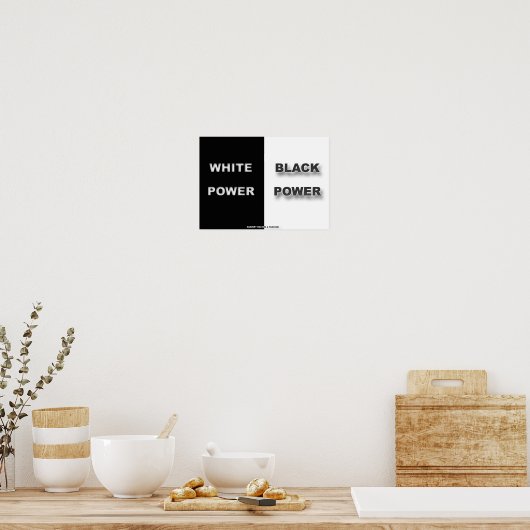 白と黒 ポスター (キッチン)