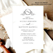 白と黒、モノグラエレガントム結婚ズ 招待状