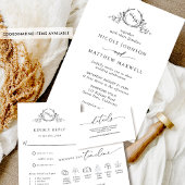 白と黒、モノグラエレガントム結婚ズ 招待状