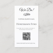 白と黒 – 私たち結婚のリングや輪 – 名簿 –  名刺 (裏面)