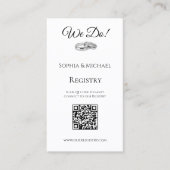 白と黒 – 私たち結婚のリングや輪 – 名簿 –  名刺 (正面)