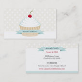 白によって曇らされるカップケーキの名刺 名刺 (正面/裏面)