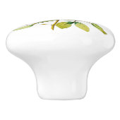 白によって膨らまされるエメラルドのハチドリ セラミックノブ (側面)