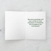 白によって膨らまされるシロハラインコのオウムのメリークリスマス シーズンカード (内部)