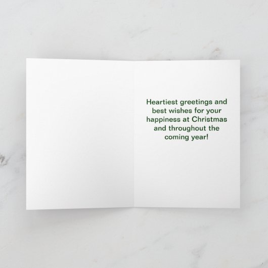 白によって膨らまされるシロハラインコのオウムのメリークリスマス シーズンカード (内部)